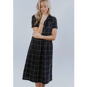 Roolee Tara grid dress